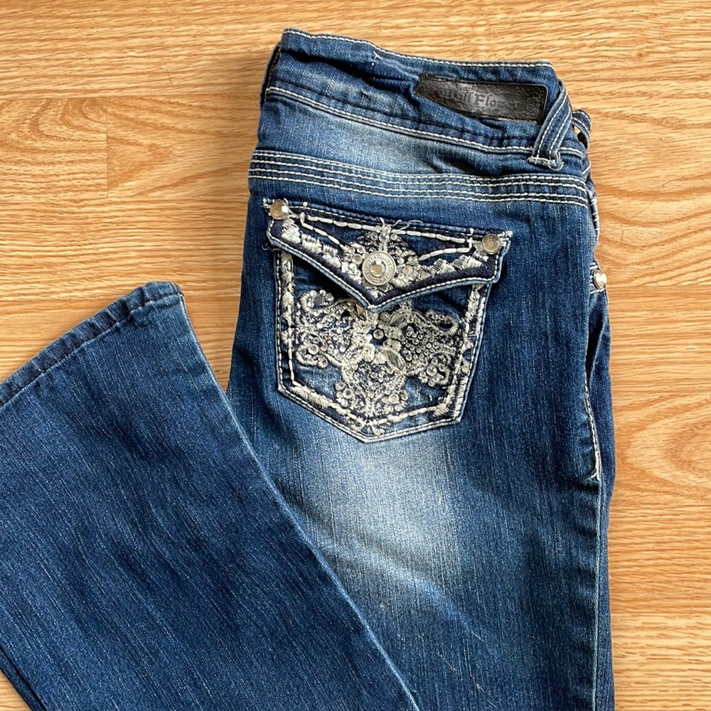 Wallflower Ladies/Juniors Low Rise Bling Jeans size 5